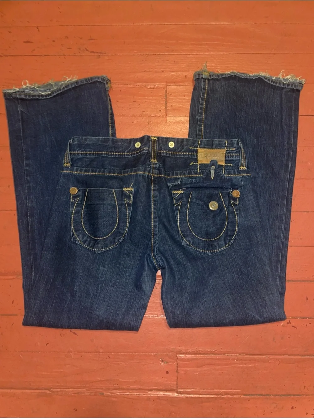 True religion Dark Blue Straight-Leg Jeans vintage